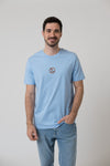 T-Shirt "Lucky Luke: Bierfässer" - hellblau