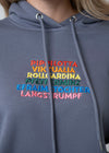 Hoodie "Pippilotta Viktualia" - grey-blue