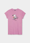 T-Shirt "Peanuts: Radln" - wildrose