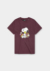 T-Shirt "Peanuts: Kuschelalarm" - dunkelrot