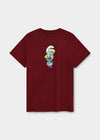 T-Shirt "Schlumpfine" - dunkelrot